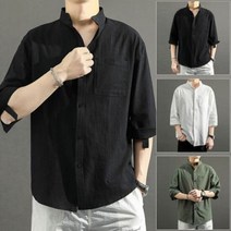 남성 출근룩 캐주얼 시원한 차이나카라 린넨 셔츠