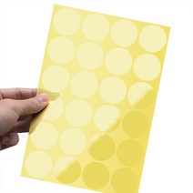 보안 투명원형스티커 종이 봉인지, E_40mm 24개 1장