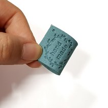 접는 핸드메이드 라벨 청록색 가죽라벨 인조가죽