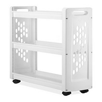 Whitmor 3 Tier Rolling Laundry Cart - Space Saving Mobile Storage Solution, 1