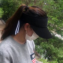 골프썬캡 여성 햇빛차단 스포츠 테니스 뒷면밴드형 여름 모자, 블랙
