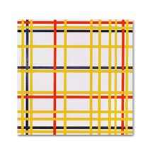몬드리안 - 뉴욕 시티 New York City 캔버스 액자 10x10inch (25.4x25.4x3cm)