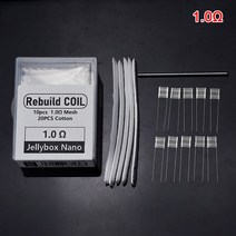 수공구세트 Caliburn-DIY 도구 리빌드 키트 메쉬 코일 저항 와이어 0.6/1.0ohm 젤리박스 나노용, [01] 1.0ohm
