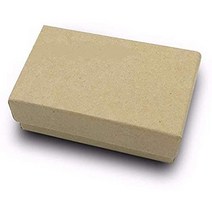 RJ Displays 25 Pack Cotton Filled Brown Kraft Color Cardboard Paper Jewelry Gift and Retail Boxes (K, 1