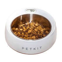 펫킷 스마트 메탈 저울식기, 우드, 1개