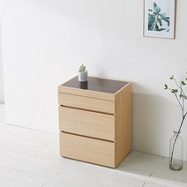 마네 드레스룸 아일랜드 서랍장 옷방 안방 3단 악세사리 수납장 600 화이트 오크, 마네 600 3단 아일랜드 서랍장