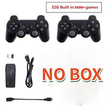 미니컴파이 비디오 게임 스틱 라이트 4k 콘솔 64g 내장 10000 게임 레트로 핸드 헬드 tv 게임 콘솔 ps1gba kid용 무선 컨트롤러, 상자 없음 32g