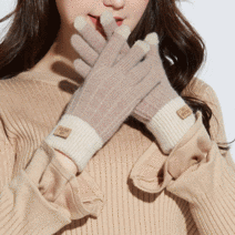 Joyce shop 오래달리기 여성장갑 G9 겨울 여성 여자 방한 털 기모 니트 모직 등산 스키 보드 스포츠 자전거 용품 장갑