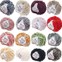 마이울 슈퍼밍크 실 뜨개질 털실 인조퍼 두꺼운 뜨개실 굵은 코바늘 목도리 아크릴 울, 11. 레드밍크