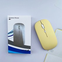 PC 태블릿 무선 마우스 아이패드 에어/삼성 탭/화웨이/샤오미 안드로이드 전화 마우스 윈도우 배터리 무음 마우스 광학, 02 yellow, 한개옵션1