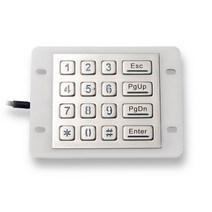 메탈키패드USB 키오스크 조명 산업용 키패드 IP68 방수 금속 스테인레스 스틸 백라이트 숫자, 한개옵션2, 02 English Layout, 02 PS2