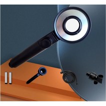 새로운 양면 designd 필터링 스킨 케어 샤워 필터가 있는 핸드헬드 샤워 헤드 수압 조절 경수용 정수 필터 염소 및 유해 물질 제거(블랙), 블랙.