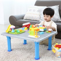 플라팜 3in1 맘마듀플로호환테이블 학습시트교체형 공부상 다용도상 블럭테이블, 커버-블루 / 공부상-블루