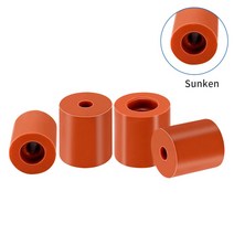 쇽업쇼바 쇼바 자동차 뒤 좌우공용 하체부품 10pcs 3D 프린터 실리콘 스페이서 16mm 18mm 핫 베드 플랫폼 CR10 Ender3 히트 용 충격 흡수 568EA 6 호환, high 18mm, 03 10pcs Orange