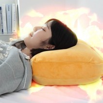잠잘오는 편안한 낮잠 수면 푹신한 베개 비개, 블루