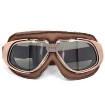 선글라스 스포츠 보호 남자여자 차 세계 대전 빈티지 오토바이 가죽 안경 마스크 모토 크로스, Smoke Lens Goggles