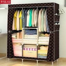 간편 옷장 패브릭 옷장 조립 폴 보강 철골 심플 모던 수납장입니다., 외로운 씨