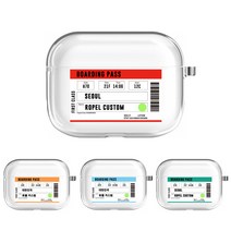 에어팟 프로 보딩패스 바코드 이니셜 각인 주문제작 케이스, 04. 커스텀 보딩패스 딥핑크, 애플 에어팟 프로 케이스