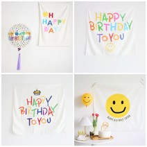 패브릭가랜드 천가랜드 생일가랜드 파티 가랜드 용품, 기본