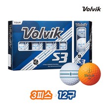 볼빅 TOUR S3 V-FOCUS 골프공 골프볼 3피스 12구, OOOO