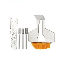 체인톱연삭기 체인톱날 연마기 전기 톱 샤프너 머신 키트 드릴 체인 그라인더 샤프닝 폴리싱 어태치먼트 세트 체인톱 도구, 04 Orange