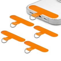 네츄럴파크 스마트폰 TPU 컬러 태그홀더 5P 손목 스트랩 걸이 줄 행온택, 17. TPU컬러 태그홀더 D형고리-오렌지 5P, 5개