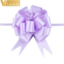 웨딩카 꾸미기 리본 프로포즈 자동차 장식 용품 30 pcs 3x120 cm 웨딩 풀 활 꽃 선물 포장 포장 발렌타인 데이 생일 파티 발렌타인, 라벤더