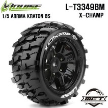 L-T3349BM MFT X-CHAMP ARRMA 1/5 KRATON 8S용 MONSTER TRUCK TIRE (SPORT / BLACK / HEX 24MM / 반대분)