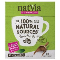 나트비아 슈가 프리 스위트너 스틱 40x2g Natvia Sugar Free Sweetener Sticks, 1팩