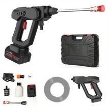 독일기술 고압 세차기 무선 세척기 가정용 충전식 분사기 텃밭 과수원 물뿌리개 농약 분무기 셀프 자동차 고압건, 2. 풀셋+베터리(24HV) X2