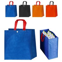 직수입 장바구니 인쇄가능 타포린백 휴대용 전문 주문제작 시장가방 증정 튼튼한 대형 행사용, 04 고급타포린백_레드