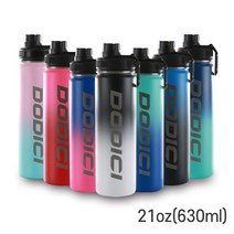 도디치 스텐물병 2중진공(보온/보냉)21oz(630ml) 보온병 물병 물통 스포츠 자전거 등산 런닝 텀블러 진공, 핑크/민트, 1개