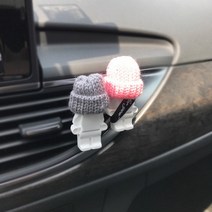 에클라스 차량용 방향제 석고 클립형 레고 디퓨저, 블랙 체리 10ml_회색