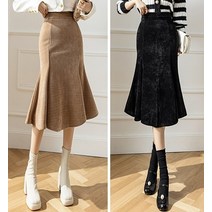 G125903 모직골덴느낌 머메이드 스커트