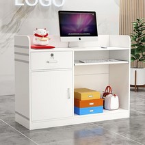 미용실 인포 데스크 카운터 계산대 안내 포스기, 따뜻한 흰색장식구 100x38x90cm