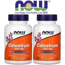 NOW Foods 나우푸드 초유 500mg 락토페린 120베지캡슐 2팩 Colostrum