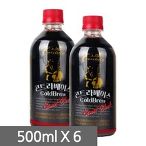 롯데 칸타타 콘트라베이스 콜드브루 스위트블랙 500mlx6펫, 1 1, jh ; 본상품선택
