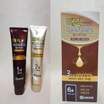 유한양행 매직 마스터프로 6호(7분 스피드칼라) 1제150g+2제150g 염색약, 6호 어두운 갈색, 1개