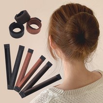 루즈루나 초간편 똥머리 당고머리 올림머리 번헤어 스틱밴드, 블랙