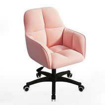 예쁘다 학생 컴퓨터 책상과 의자 중역의자, 핑크(검은색 의자 다리)