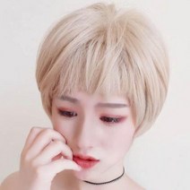 숏컷스타일 짧은머리 귀여운스타일(망포함) 여자숏컷가발 숏컷 뱅스타일 통가발 짧은통가발, 빌리프 통 가발-자연블랙(망 있음), 단일옵션