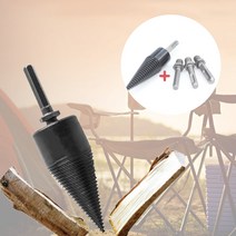 나무쪼개기 드릴장작비트 32mm 42mm 2종, 42mm+핸들비트3종