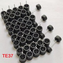 배기휀 환기팬 냄새제거 2022 새로운 1/64 합금 자동차 모델 휠 TE37 블랙 미니 휠 질감 타이어 예비 부품, 02 TE37 black