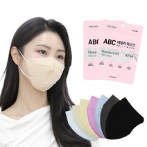 국산 새부리형 마스크 KF94 대형 100매 ABC 숨쉬기 편한 마스크, 라이트그레이