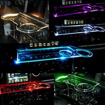 올뉴카니발 트윈컵홀더 2단 무중력테이블 USB 5V LED 차량용 식탁 선반 트레이 핸드폰 스마트폰 거치대 컵홀더 수납용품, 일반형 LED없음