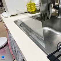1+3 싱크대 물막이 씽크대 가림막 커버 주방 설거지 물튐 튀김 물튀김 방지 물받이 용품, 싱크대 물막이 필름 1세트(4장)