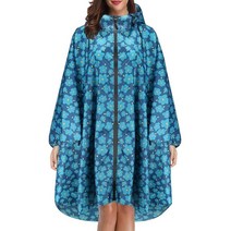 판초우의 판초우비 성인 청소년 남여 패션 인쇄 후드 비옷 비옷 코트 야외 방수 빠른 건조 포장 가방