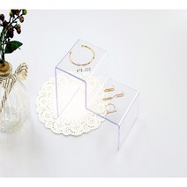 미니 주얼리 소품 아크릴 진열대(절곡형/2단)90 12771