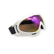 청소년 자전거 스키 고글 안개 방지 스노우 OTG 100 UV 보호 남녀 청소년용 구부릴 수 있는 듀얼 렌즈, 01 WHITE_04 YELLOW