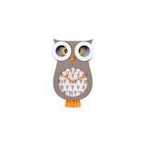 아이방꾸미기 부엉이 벽 추시계 째각 회색 부엌벽시계